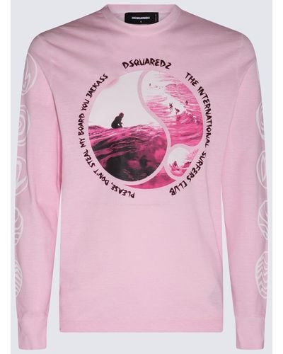 DSquared² Pink Cotton T-shirt