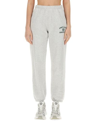 Sporty & Rich JOGGING Pants With Logo Unisex - Gray