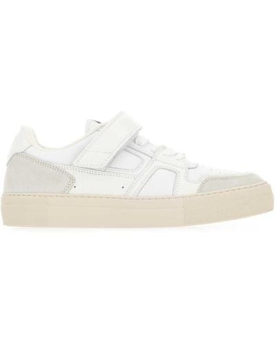 Ami Paris Two-Tone Leather And Suede Arcade Trainers - White