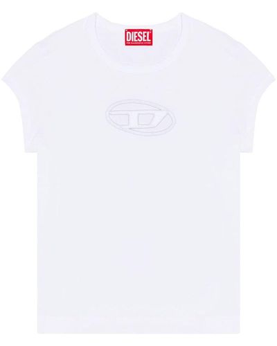 DIESEL T-angie T-shirt With Peekaboo Logo White