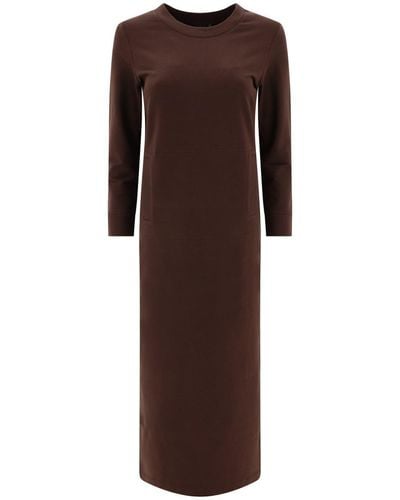 Norma Kamali 3/4 Sleeves Tailored Dress - Brown