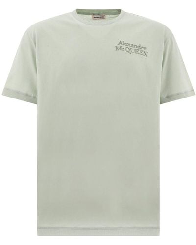Alexander McQueen Embroidered T-Shirt - Green