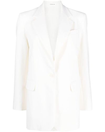 P.A.R.O.S.H. Single-breasted Wool-blend Blazer - White