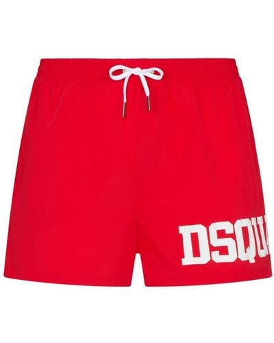 DSquared² Swimsuit With Logo - Red