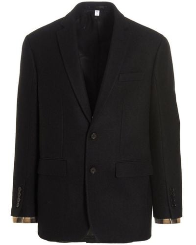 Burberry Wool Tailored Blazer Jacket - Black