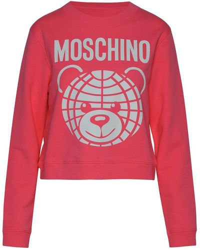 Moschino Pink Cotton Sweatshirt - Red