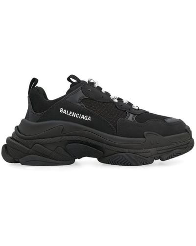 Balenciaga Triple S Sneakers, , 100% Polyester - Black