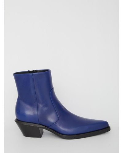 Off-White c/o Virgil Abloh Slim Texan Ankle Boots - Blue