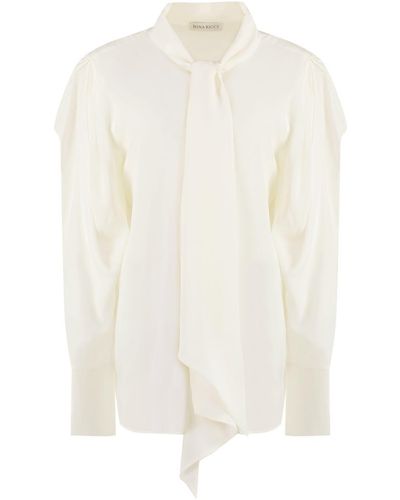 Nina Ricci Crêpe-silk Shirt - White