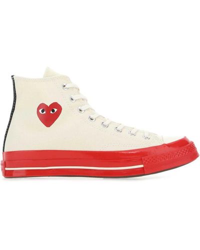 COMME DES GARÇONS PLAY K124 Converse Chuck Taylor Red Sole High - Natural