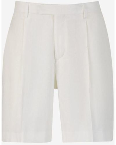 Lardini Linen Formal Bermuda Shorts - White