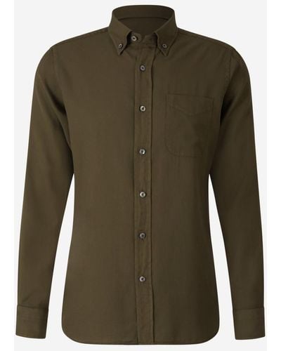 Tom Ford Slim Cashmere Shirt - Green