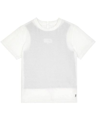 MM6 by Maison Martin Margiela T-shirt With Layered Design - White
