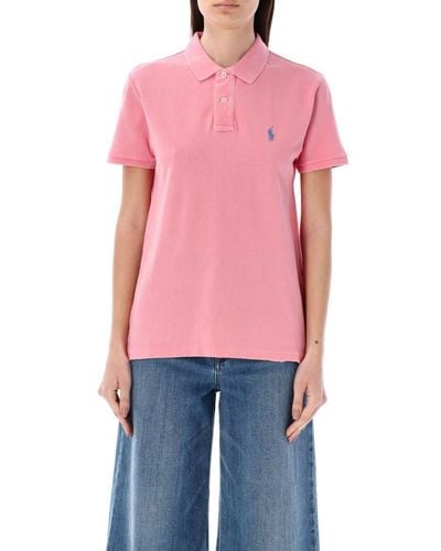 Polo Ralph Lauren Classic Fit Mesh Polo Shirt - Pink