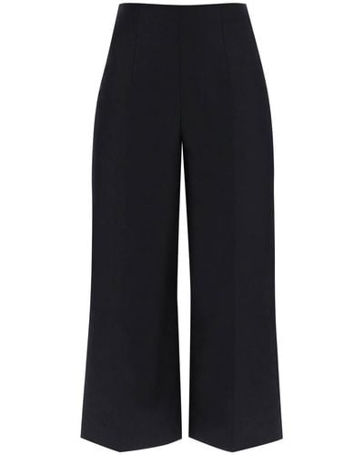 Marni wide-legged Cropped Trousers With Flared - Blue