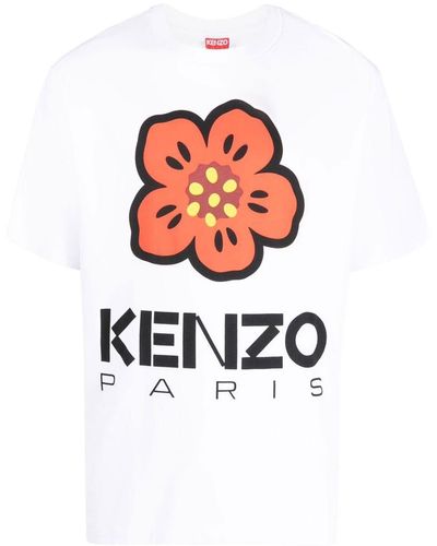 KENZO Boke Flower-print Cotton-jersey T-shirt X - White