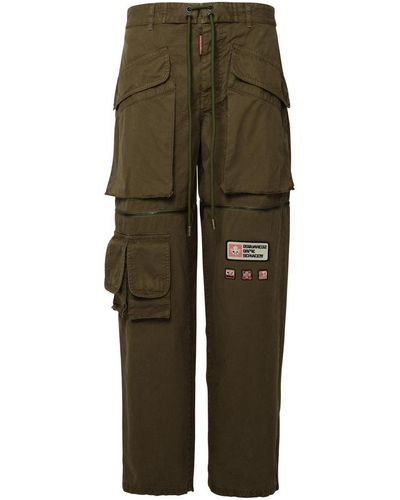 DSquared² Green Cotton Trousers
