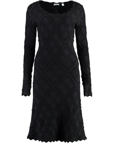 Burberry Scalloped Detail Dress - Black