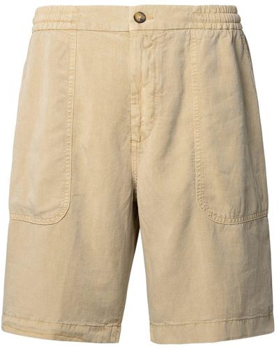 Altea Linen Blend Bermuda Shorts - Natural