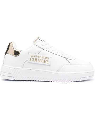 Versace Logo-patch Low-top Sneakers - White