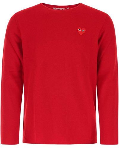 COMME DES GARÇONS PLAY Wool Sweater - Red