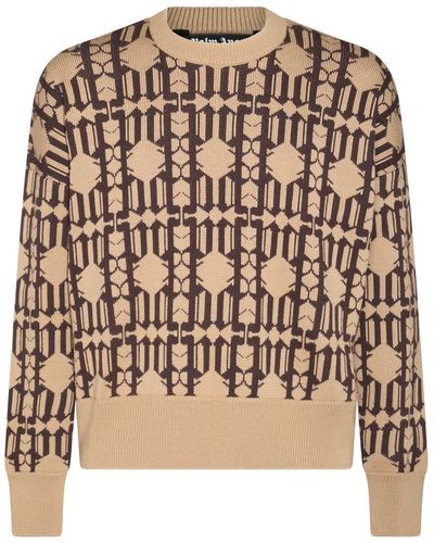 Palm Angels Sweaters Beige - Brown
