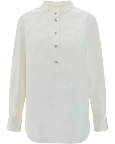 Chloé Knot Button Shirt Shirt, Blouse - White