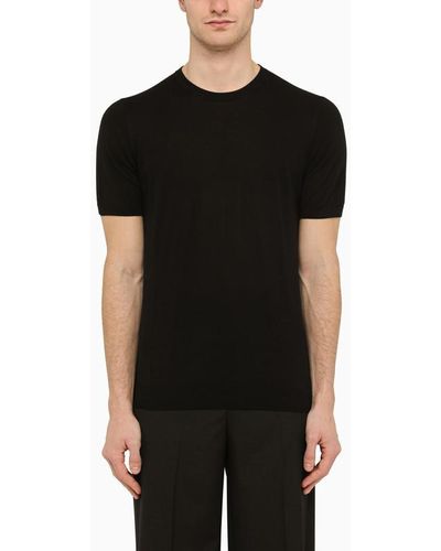 Drumohr Crewneck T-Shirt - Black