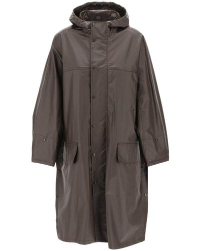Lemaire Cotton-coated Trench Coat - Grey