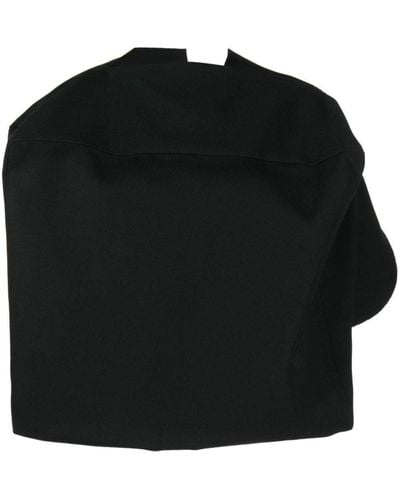 Comme des Garçons Oversized-frame Wool Cropped Top - Black