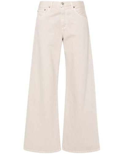 Agolde Low-Rise Flared Clara Jeans - Natural