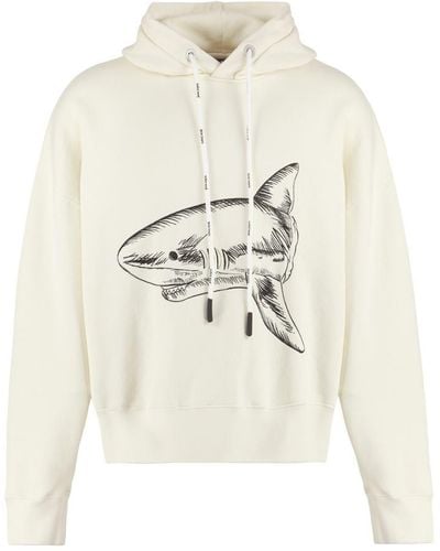 Palm Angels Cotton Hoodie - White