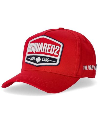 DSquared² Logo Cap Hats - Red