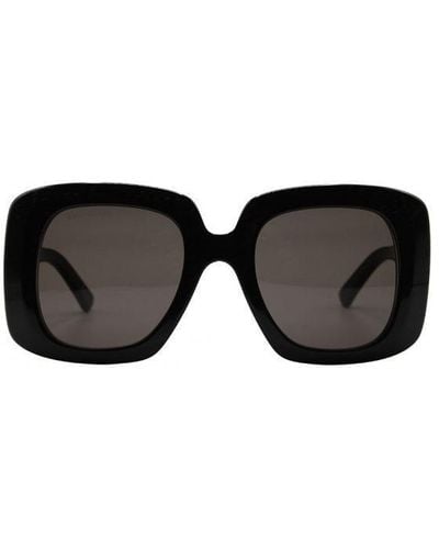 Balenciaga Shiny Black Square-frame Sunglasses Accessories