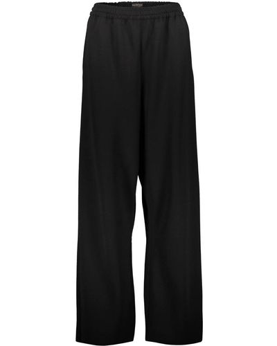 Balenciaga Loose Fit Viscose Trousers Clothing - Black