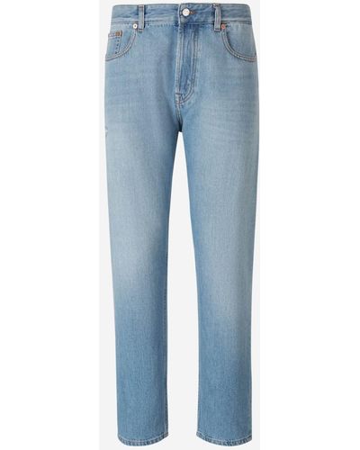 Valentino Signature Cotton Jeans - Blue