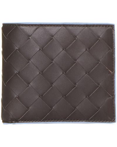 Bottega Veneta Intrecciato Leather Bifold Wallet - Gray