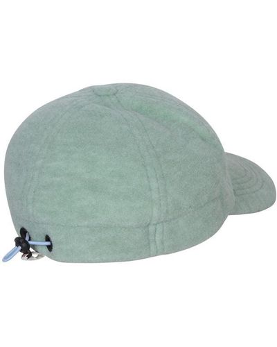 3 MONCLER GRENOBLE Fleece Baseball Cap - Green
