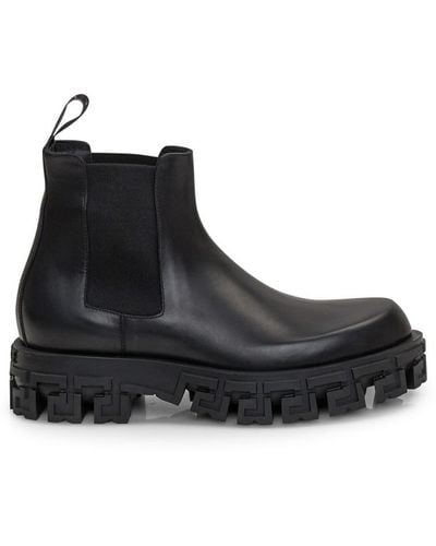 Versace Greca Ankle Boot - Black
