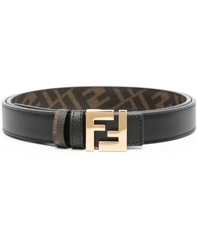 Fendi Ff Square Belt Accessories - Black