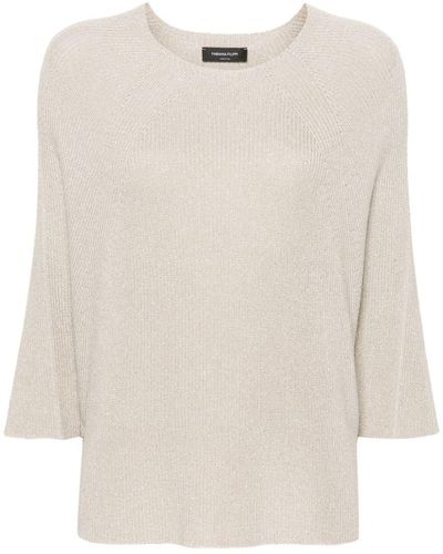 Fabiana Filippi Cotton Blend Sweater - White