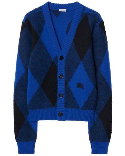 Burberry Argyle Cardigan Clothing - Blue