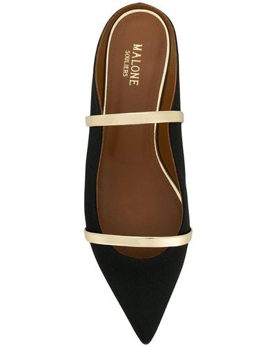 Malone Souliers Leather Maureen Flats - Natural