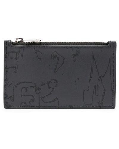 Alexander McQueen Graphic-print Zipped Wallet - Grey