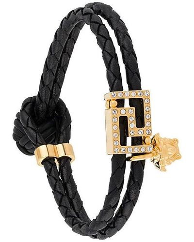 Versace Medusa Cord Bracelet - Black