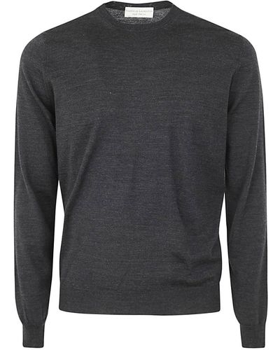 FILIPPO DE LAURENTIIS Royal Merino Long Sleeves Crew Neck Sweater - Grey