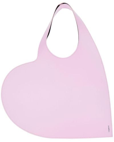 Coperni 'Heart' Tote Bag With Logo Print - Pink