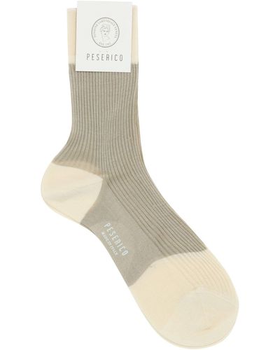 Peserico Ribbed Socks - White