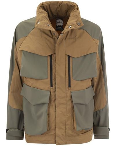 Colmar Colourblock Jacket With Concealed Hood - Green