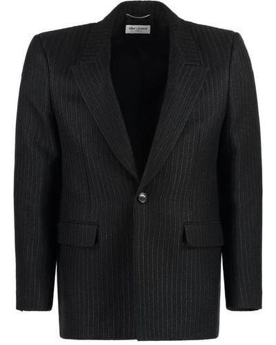 Saint Laurent Single-breasted One Button Jacket - Black